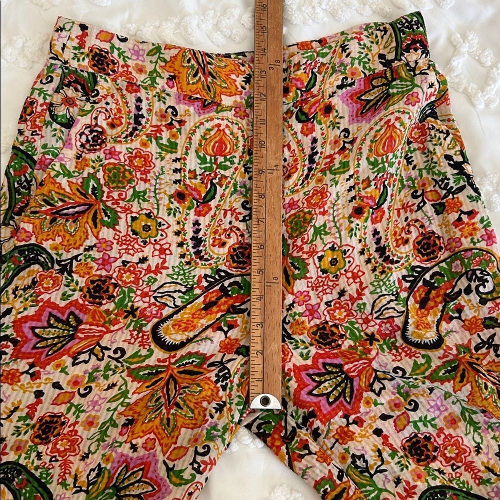 ba&sh Multicolor Paisley Wide Leg Pants size 8 - Picture 9 of 11